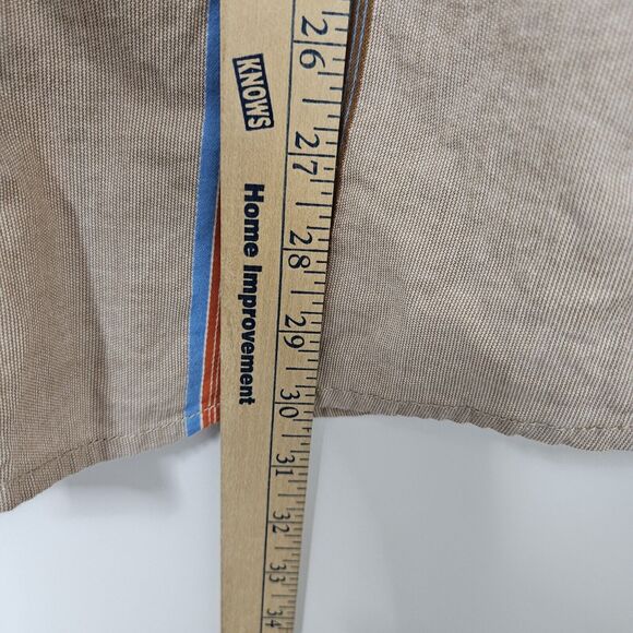 Sean John Shirt Men's XL Tailored Fit Brown Striped Long Sleeve Button Down Y2K - Picture 5 of 8